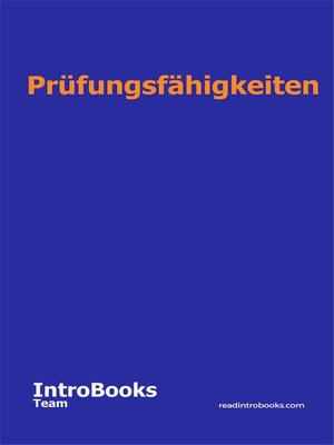 cover image of Prüfungsfähigkeiten